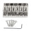 Electric Guitar Bridge 6 String Hardtail Saddle Silver Fixed Design for Stable Tuning and Easy Installation 1