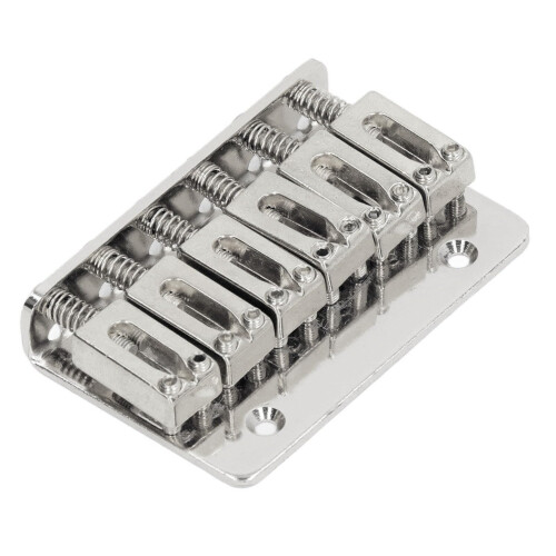 Electric Guitar Bridge 6 String Hardtail Saddle Silver Fixed Design for Stable Tuning and Easy Installation 1
