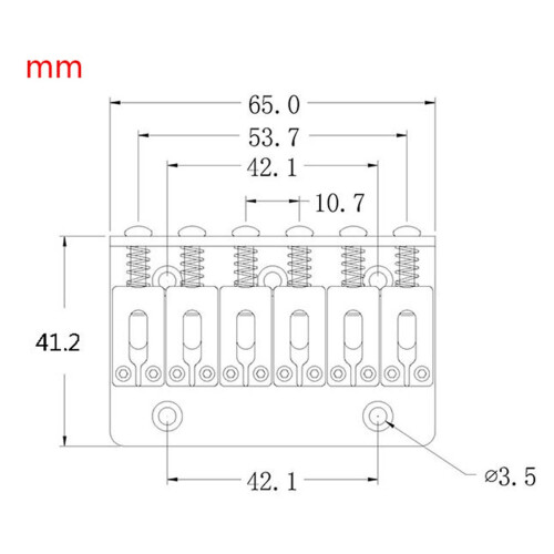 Electric Guitar Bridge 6 String Hardtail Saddle Silver Fixed Design for Stable Tuning and Easy Installation 2