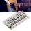 Electric Guitar Bridge 6 String Hardtail Saddle Silver Fixed Design for Stable Tuning and Easy Installation 5