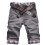 (M, Grey) Men Plaid Patchwork Pockets Buttons Fifth Pants Loose Beach Shorts Tw 1