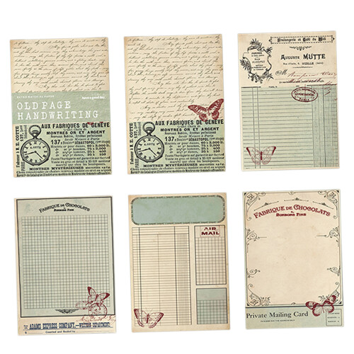 30 Blatt Retro-Leichtpapier, Retro-Themen,-Grün