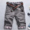 (M, Grey) Men Plaid Patchwork Pockets Buttons Fifth Pants Loose Beach Shorts Tw 3