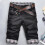 (M, Grey) Men Plaid Patchwork Pockets Buttons Fifth Pants Loose Beach Shorts Tw 5