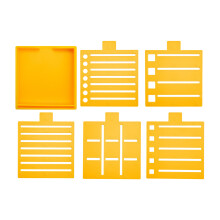 Multifunctionele stencilorganisatoren Sticky-Geel