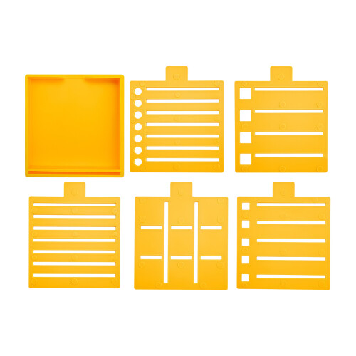 Multifunctionele stencilorganisatoren Sticky-Geel