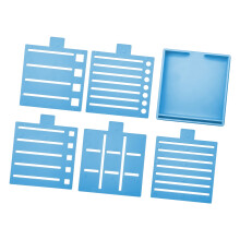 Memo Pad-sjabloon en basis voor Posts It Note met stencil-Blauw