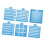 Memo Pad-sjabloon en basis voor Posts It Note met stencil-Blauw 1