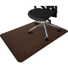 Office Chair Mat for Hardwood Floor, Non Slip Waterproof Chair Floor Protector, Brown 90x120cm