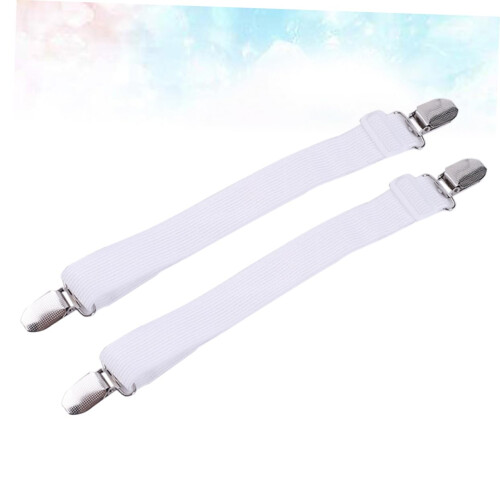 4pcs Bed Sheet Straps Adjustable Elastic Fasteners with Secure Grip Clips Heavy Duty Corner Holders 1