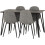 Seconique Marlow & Athens Dining Set X4 Chairs Black Marble 3