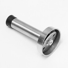 95mm Stainless Steel Floor Mounted Door Stopper with Rubber Tip for Wall Protection