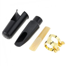 Alto Saxophone Mouthpiece Set with Cap and Ligature, Hard Rubber Build for Refined Tone Control