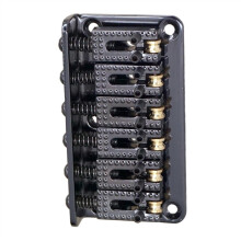 Electric Guitar Bridge 69mm Black Zinc Alloy Hardtail Bridge Stable Tuning Easy DIY Installation