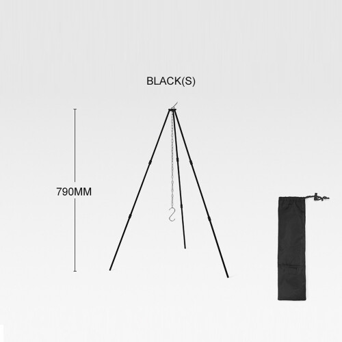 Detachable Campfire Tripod S/L Aluminum Silver 1