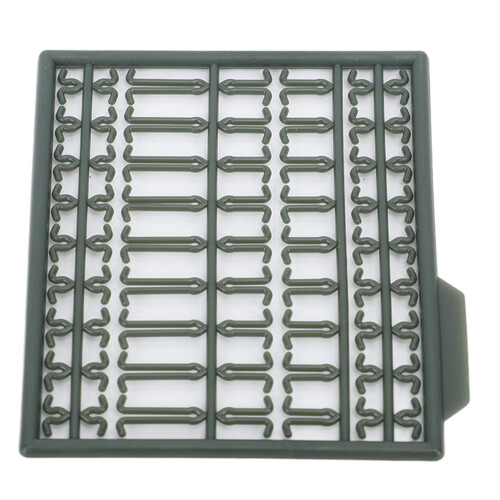 30Pcs Grid-Type Plastic Bait Stoppers - Dark Green