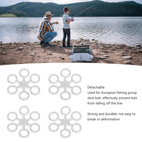 50pcs Round Bait Ring Clear Snowflake Carp Bands 2