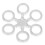 50pcs Round Bait Ring Clear Snowflake Carp Bands 6