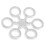50pcs Round Bait Ring Clear Snowflake Carp Bands 7