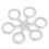 50pcs Round Bait Ring Clear Snowflake Carp Bands 10