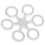50pcs Round Bait Ring Clear Snowflake Carp Bands 11