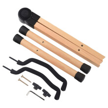 Foldable Wooden Guitar Stand for Acoustic and Bass Guitars, Secure Support and Elegant Wood Finish