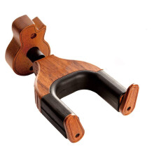 Wooden Guitar Wall Mount Hanger with Cushioned Neck Protection for Acoustic and Electric Guitars