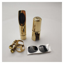 Metal Alto Saxophone Mouthpiece Set Size 6 with Cap and Ligature, Focused Tone and BeginnerFriendly Design