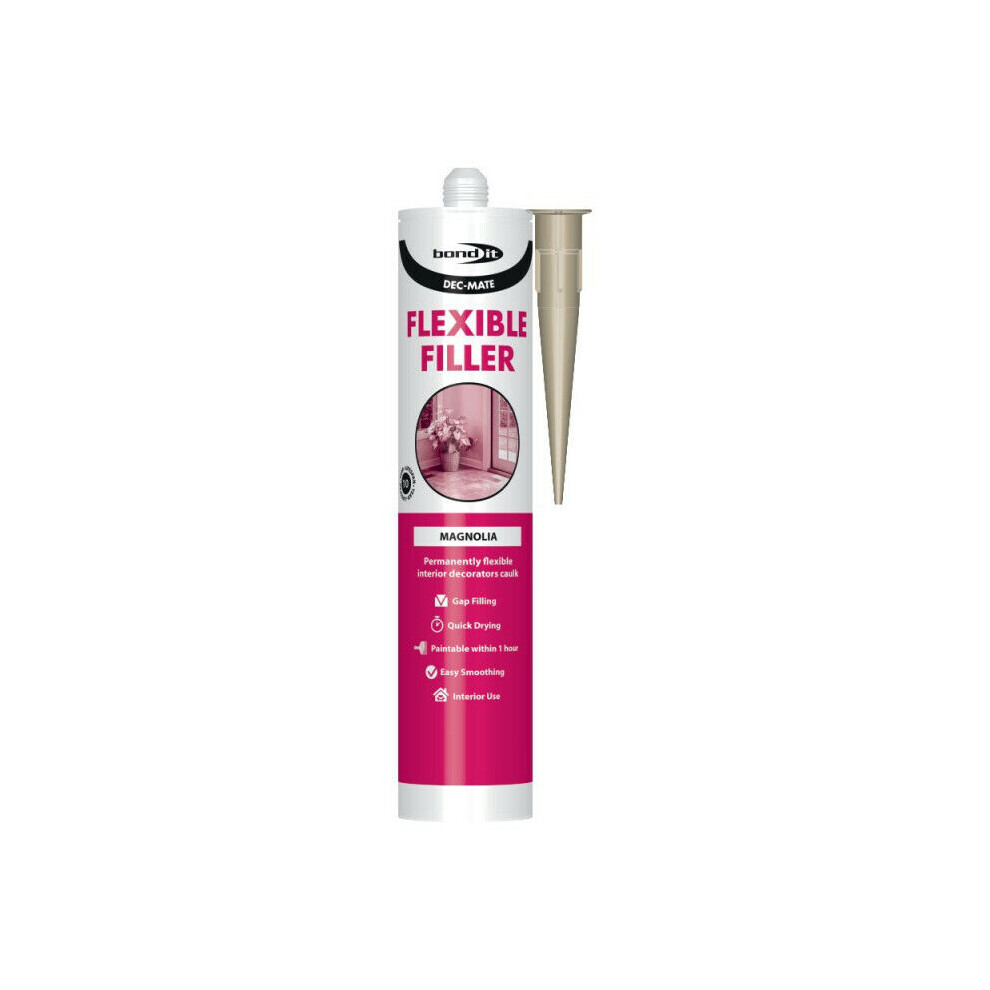 Dec-Mate Flexible Filler Quick Drying Interior Decorators Caulk Sealant Magnolia 5056813311487