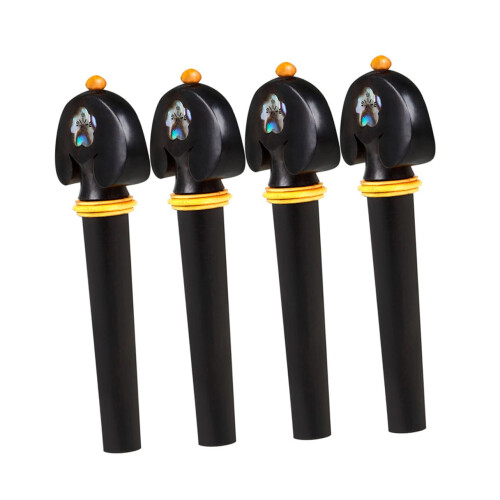 Violin Tuning Pegs Set 4 Pieces – Precise Fine Tuning, Smooth Turning, Easy Replacement, Fits Fiddle Setup