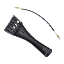 Ebony Violin Tailpiece with Fine Tuners 4/4 Full Size Replacement Durable Build for Precise Tuning