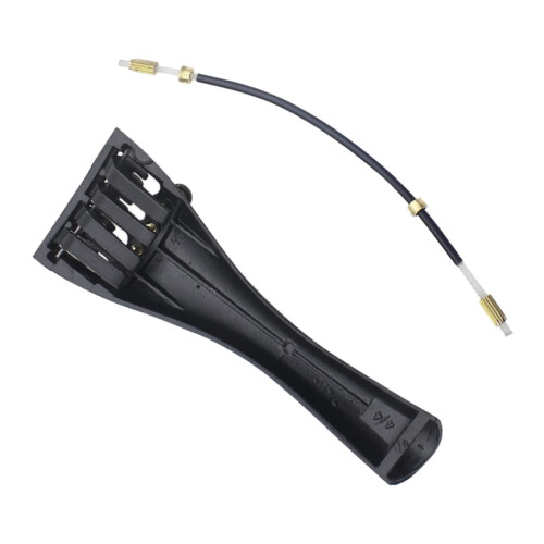 Ebony Violin Tailpiece with Fine Tuners 4/4 Full Size Replacement Durable Build for Precise Tuning