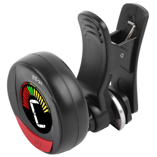 Clip-On Guitar Tuner Black 75 mAh 6x4x4 cm