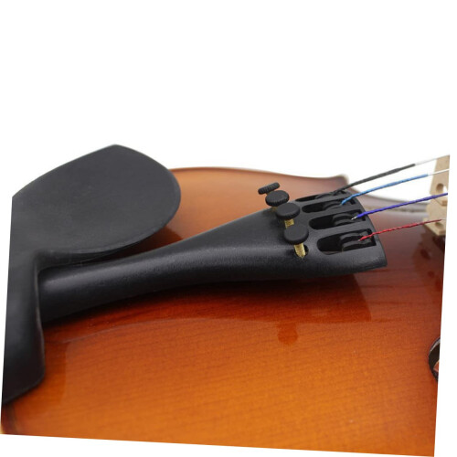 Ebony Violin Tailpiece with Fine Tuners 4/4 Full Size Replacement Durable Build for Precise Tuning 1