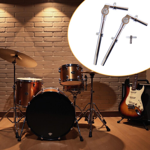 Drum Mount Holder Set 2 Pack, Easy Mounting Tom Drum Clamp for Concert Percussion Setup 2