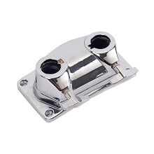 Double Hole Drum Mount Bracket WC80, Durable Metal Drum Clamp for Tom and Cymbal