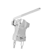 Adjustable Zinc Alloy Drum Mounting Bracket Clamp with Rotatable Lever, Durable Silver Tom Holder