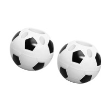 Soccer Shape Plastic Pen Storage Container-2 black