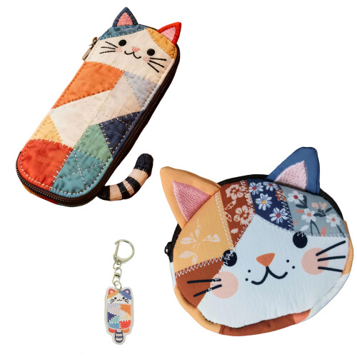 Pen Box Pencil Case Kids Students Desktop-kitten pendant 1