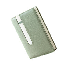 Hardcover-Notizbuch aus PU-Leder, 130 Blatt, liniert,-Grün