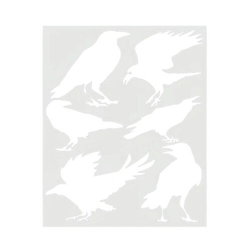 Detailed Ravens Bird Stencil Great For Drawing And Decorative