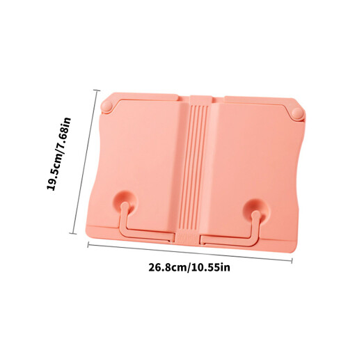 Foldable ABS Plastic Textbook Stand with Page Clip-Grey 1