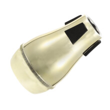 Professional Tenor Trombone Mute, ABS SemiClosed Design for Noise Reduction and Tone Balance, Gold Finish