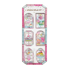 Embossed Stained Glass Window Clings PVC Sticker Scrapbooking