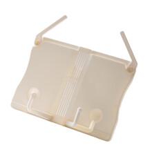 Foldable Book Rest with Page Clip Plastic Reading Stand-White