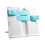 Foldable Reading Stand Adjustable Plastic Book-White and blue 1