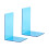 Bookshelfs for Displaying Books, Books Stand for Display,-Blue 1