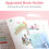 Folding Plastic Textbook Stand Reading Stand-White and blue 5