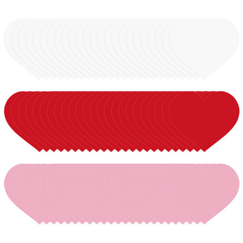 72Sheets 6x5Inch Heart Paper Cutouts For Note Label Messages