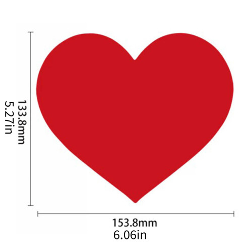 72Sheets 6x5Inch Heart Paper Cutouts For Note Label Messages 2